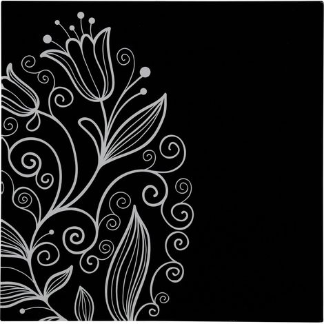 Premier Housewares Tulip Black Frame Glass Print