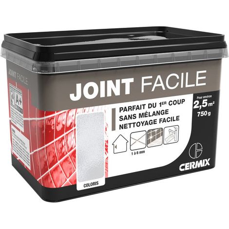 Joint pâte pour carrelage et mosaïque – Ultra blanc – Usage pour murs – Rendement 2.5m² – Compatible espaces humides – Cermix (1/3)