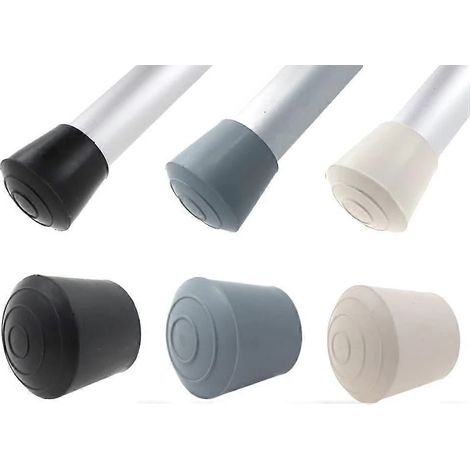 Lot de 16 patins en caoutchouc noir de 10 mm pour pieds de table et de chaise. (1/5)