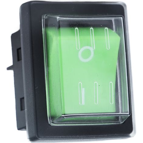 Interrupteur compact 4 broches vert haute durabilité pour équipements - Installation facile et réactivité instantanée (1/5)
