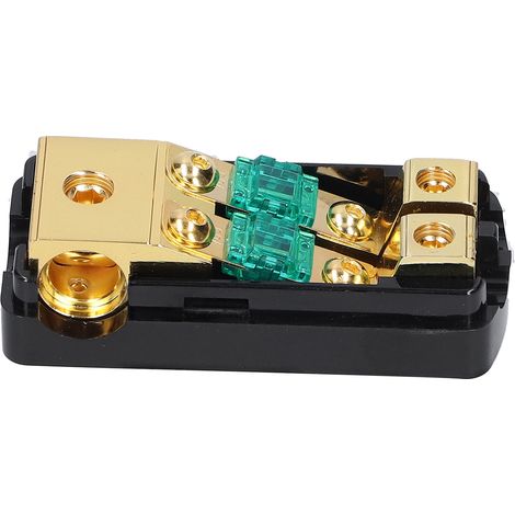 Audio-Sicherungskasten mit 1 Eingang und 2 Ausgängen, 0/4 AWG bis 4/8 AWG, transparenter Deckel, für Auto, LKW, Boot, Wohnmobil (1/5)