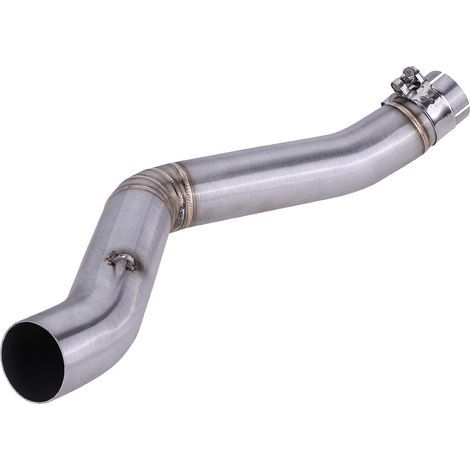 Tuyau d’évacuation intermédiaire pour exhaust de moto Benelli TRK 502, stainless steel ajustable (1/5)