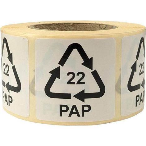 Etiketten f.Italien Maße 35x35mm Haftfolie weiß selbstklebend Aufdruck 22 PAP (Papier)