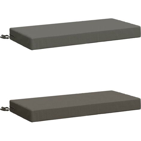 vidaXL 2-Piece Bench Cushions SOEST 2 pcs 100% Polyester Grey (1/5)