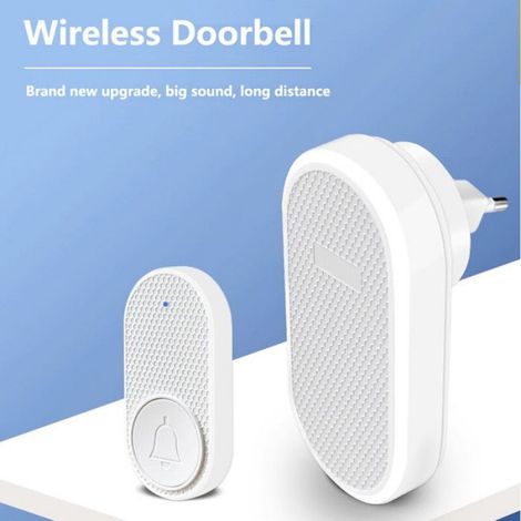 Sonnette sans fil pour maison intelligente,télécommande longue Distance de 200m,sonnette de porte de bienvenue - A[E22472415]