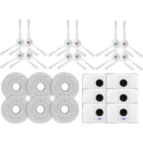 Packung mit 24 Teilen für Deebot T20/T20MAX/T20PRO/X1 OMNI/T10 Omni/Turbo Staubsauger: Seitenbürste und Staubbeutel. (1/5)