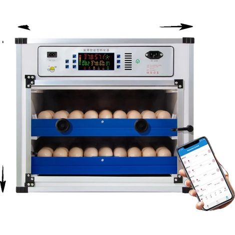 Incubadora de huevos, gran capacidad, doble fuente de alimentación, 136 huevos, AC220V y DC12V. (1/2)