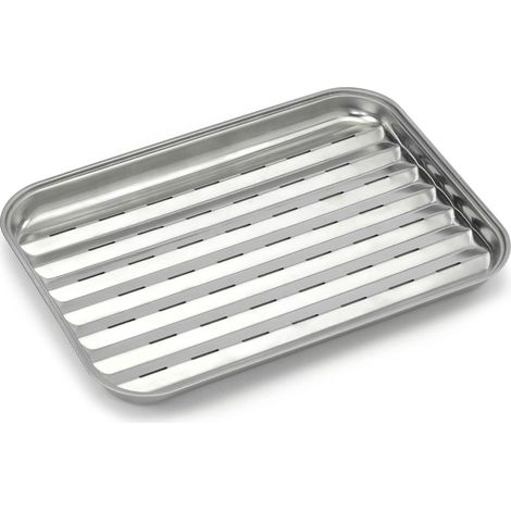 Feuerfeste Grillroste, Edelstahl, 3 x 35 x 24 cm, Silber