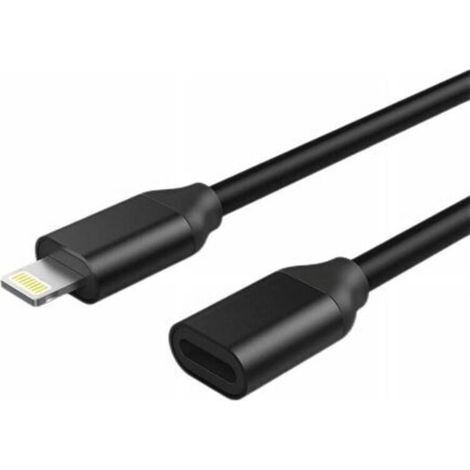 Cable de extensión Lightning de 1 m para iPhone/iPad, cable de extensión para iPhone con certificación MFi de Apple, conector hembra a macho, transferencia de audio/vídeo/música, transferencia de dato (1/4)