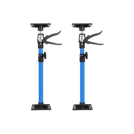 Lot de 2 Supports Télescopiques de 50 à 115 cm,Barre de Support 40KG Tendeur de Plafond,Antidérapant,Aide à la Pose pour Armoires,Meubles,Troisième Main Bricolage (1/5)