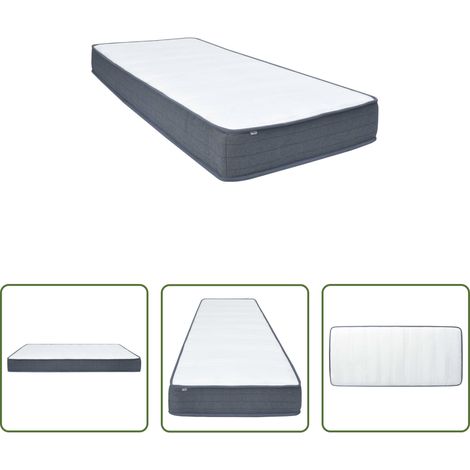 vidaXL Matelas avec ressorts ensachés - Matelas de sommier tapissier fermeté moyenne 200x120x20 cm (1/5)