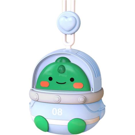 Ventilateur de Poche Rechargeable USB - Mignon en Forme d'Animal - 3 Vitesses - Vert (1/5)