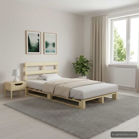 vidaXL Cadre de lit de palette sans matelas bois pin massif 120x200 cm (1/5)