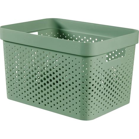 bac de rangement curver infinity 17 l vert 35,5 x 26,2 x 21,9 cm plastique recyclé (1/3)
