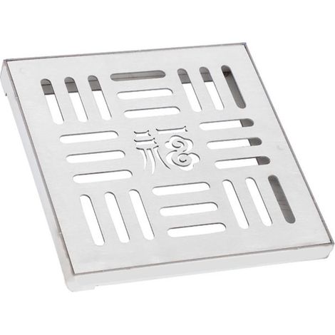 Grille de drainage carrée lot de 1 en acier inoxydable 304 30 x 30 cm avec cadre pour évacuation extérieure (1/4)