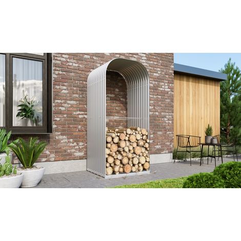 Vitavia Kaminholzregal "Lignum 858", aluminium blank, 86 x 99 x 223 cm (hoch)