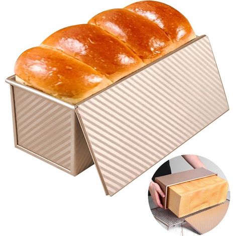 Brotbackform Brotbackautomat mit Deckel Brotbackform Haushaltsbackform Leicht zu reinigen und zu verstauen Zum Brotbacken Brotbackform Toastform (1/5)