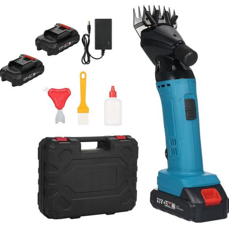 500W Tondeuse Electrique Mouton,Tondeuse à Moutons Machine avec 6 Vitesses Réglables,Machine de Cisaillement Professionnelle pour Tondeuse Animaux Laine Chèvre,avec Étui de Transport,2 Batteri
