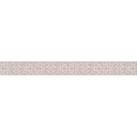 Frise papier peint beige et gris pour chambre d'adulte Frise tapisserie à motif pour salon Frise murale baroque couleurs claires