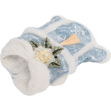 Costume chinois pour chiens, manteau chaud en peluche pour l'automne et l'hiver, idéal pour le Nouvel An et Noël. (1/5)