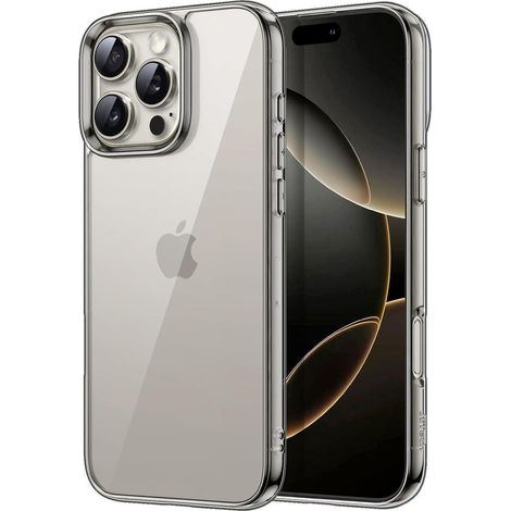 Handyhülle iPhone 16 Pro Transparent Stoßfest AntiKratzer Titan Natur (1/5)