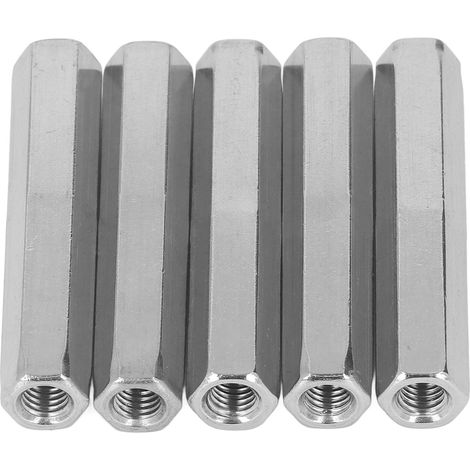 Sechskant-Verbindungsmuttern M8x1,25, 75 mm Länge, 5er-Pack, Edelstahl 304, für Schrauben, Bolzen und Maschinenschrauben (1/5)