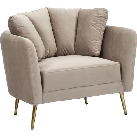 Fauteuil Design en Tissu "Kiev" 88cm Gris (1/5)