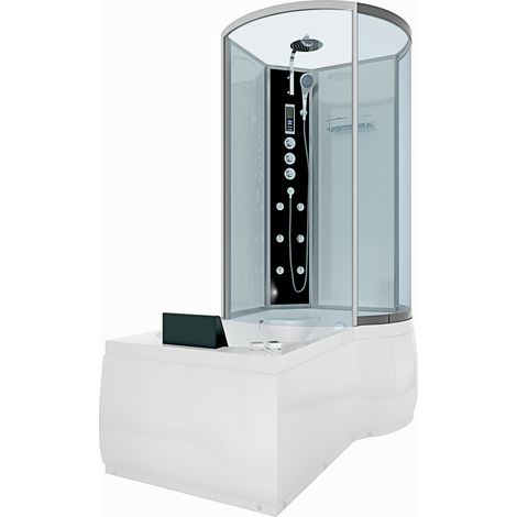 Whirlpool Wanne Duschtempel Dusche Duschkabine K50-L03-WP-EC 170x100 cm mit 2K Scheiben Versiegelung (1/5)
