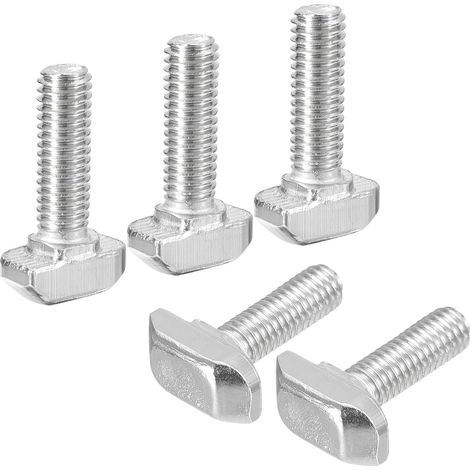 30Pcs Boulons en T-Slot M6 x 20mm Acier Inoxydable 304 Argent (1/5)