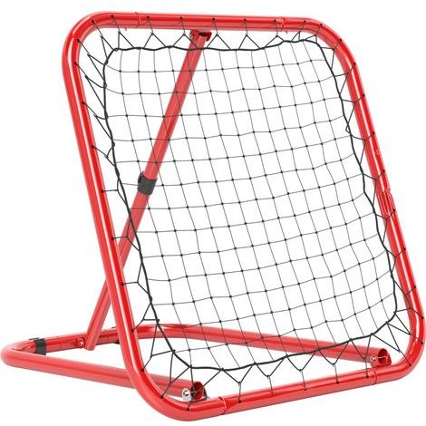 AMXCNOY Panneau de rébound pour football, panneau de rébound pliable 63 x 63 cm réglable but de football kicker pour baseball basket, métal, Rouge (1/5)