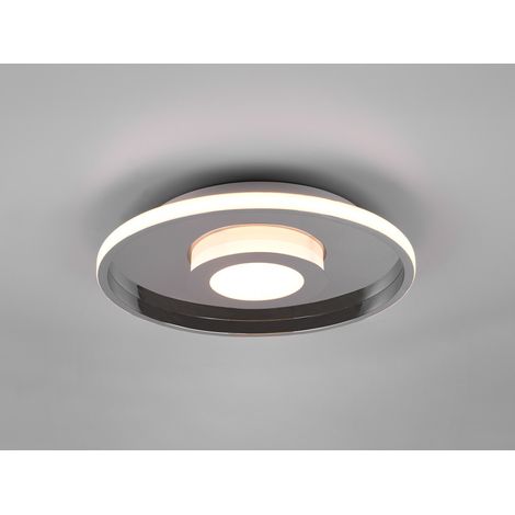 LED Deckenleuchte ASCARI rund Silber Chrom dimmbar IP44, Ø 40cm (1/5)