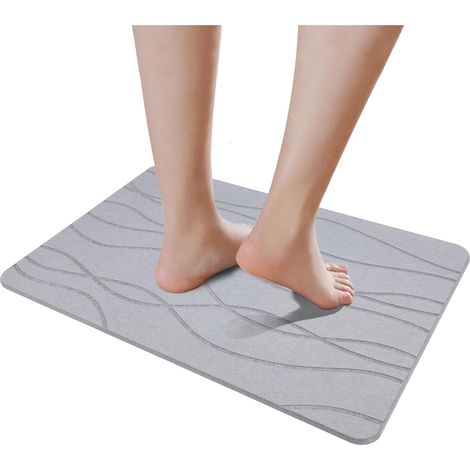 1 Tapis de bain, pierre de diatomite, séchage rapide, antidérapant, absorbant, salle de bain, cuisine (1/5)