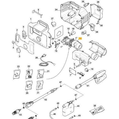 ASSIEME POMPA + MOTORE ELETTRICO ORIGINALE STIGA - 118821015/0