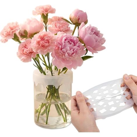 Support de Composition Florale en Silicone Flexible, VELUNOR, Réutilisable et Étanche pour Vases, pour Créations DIY Faciles Lot 2 (1/5)