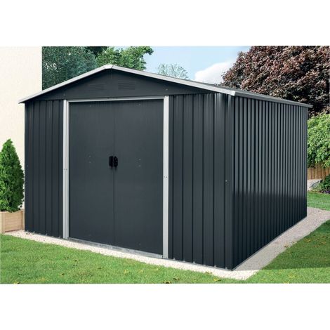 Cobertizo de metal para jardín 10,4m2  3,24 x 3,22 x h2,05m (1/3)
