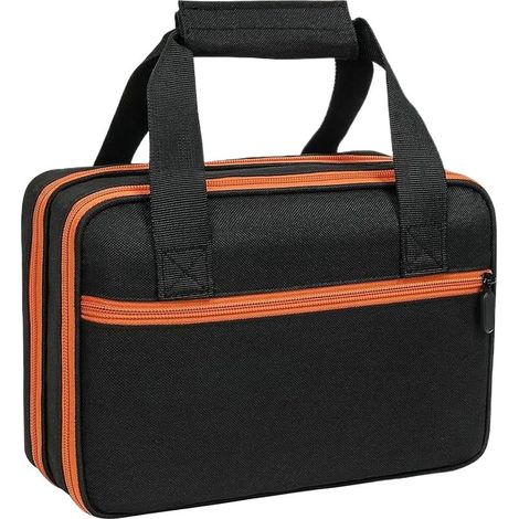 Organiseur de boîte à outils noir Organiseur de boîte à outils pour camion, Plateau de rangement de boîte à outils, Sac à outils de mécanicien de grande capacité, Sac de rangement multifonction pour