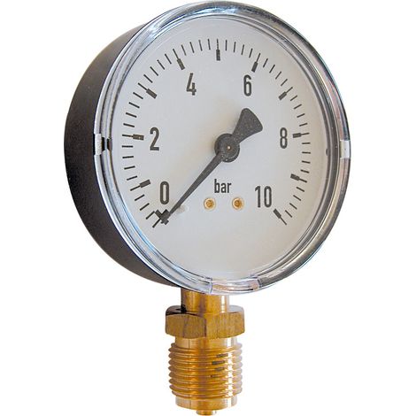 THERMADOR Manomètre sec RADIAL Mâle 1/2" (15/21) - cadran 100 mm - 0 à 10 bar