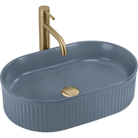 COUNTERTOP WASHBASIN REA VANDA BLUEBERRY MATT BLUE 48