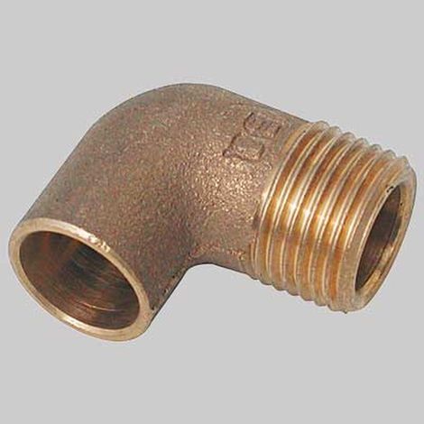 GOMITO BRONZO FILETTATO MASCHIO A SALDARE FEMMINA - 12 x 1/2