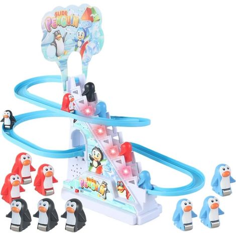 Jouet Coulissant Pingouin - Jouets d'escalier pour Animaux - Toboggan