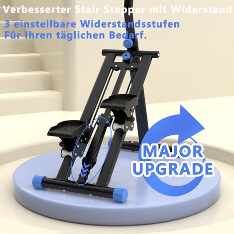 Stepper d'escalier avec résistance réglable – entraînement cardio et renforcement musculaire à domicile, en appartement ou au bureau (1/4)