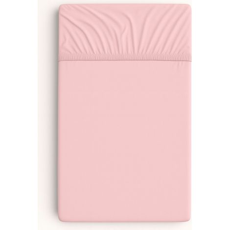 Sábana bajera de algodón para cuna 140x70 cm - rosa empolvado (1/2)