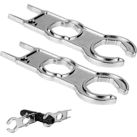 Lot de 2 Outils pour Connecteurs MC4, Argent  Clé et Tendeur, Pour Câbles et Fiches, Systèmes Photovoltaïques (1/5)