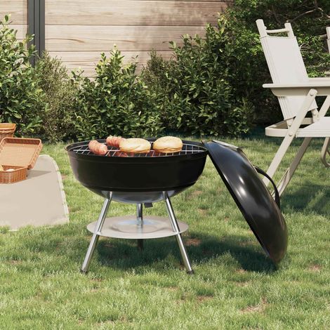 vidaXL Griglia a carbone Nero 36,5 x 36,5 x 40 cm