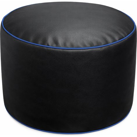 Repose-pieds gaming en similicuir BANANAIR 50x30 cm bleu (1/5)