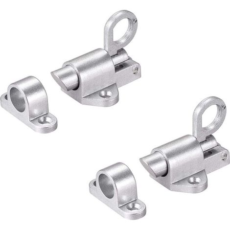 Automatique Verrou Porte Aluminium, 2 Pièces Loquet à Ressort, Verrou Porte à Rebond, Verrou de Porte à Verrouillage Automatique, pour Portes de Balcon, Portes de Jardin, Fenêtres, Portes D'Armoires (1/5)