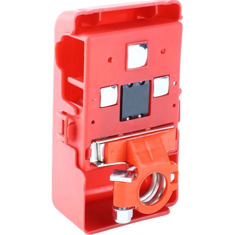 Conector de distribución de batería para automóviles de 400 A y 32 V con fusible y terminales de liberación rápida.