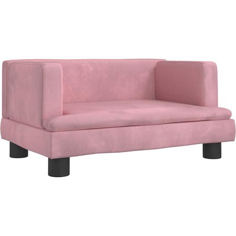 vidaXL Cama para perros de terciopelo rosa 60x40x30 cm (1/2)