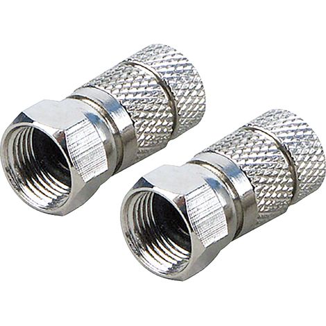 Schwaiger F Stecker FSW7002 531 Wetterschutz 2x F Aufdrehstecker mit Dichtung für Kabel mit 7mm Durc F-Stecker (1/4)