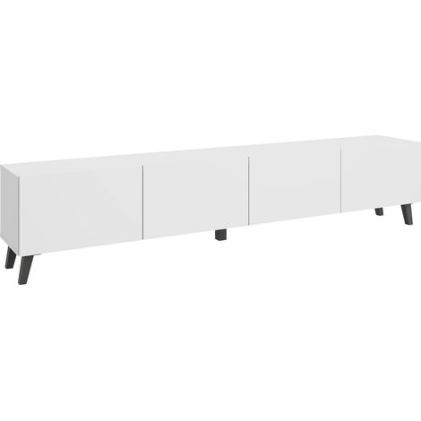 Meuble TV Levtive 101, Blanc, Le nombre de portes: 0, Nombre de tiroirs: 0, 190x40x32cm